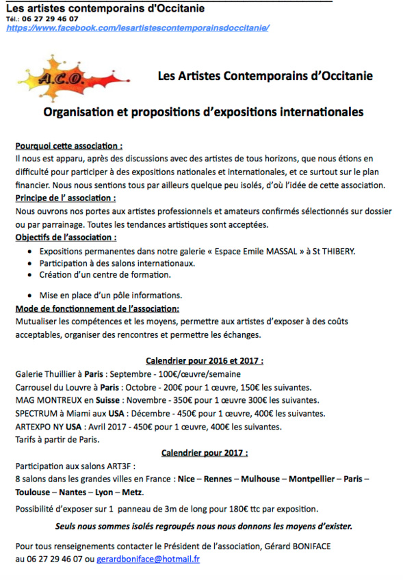 Les artistes contemporains d'Occitanie Les artistes contemporains d'Occitanie