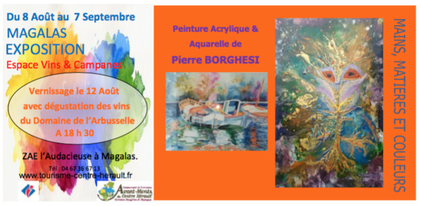Pierre Borghesi expose à Magalas Pierre Borghesi expose à Magalas