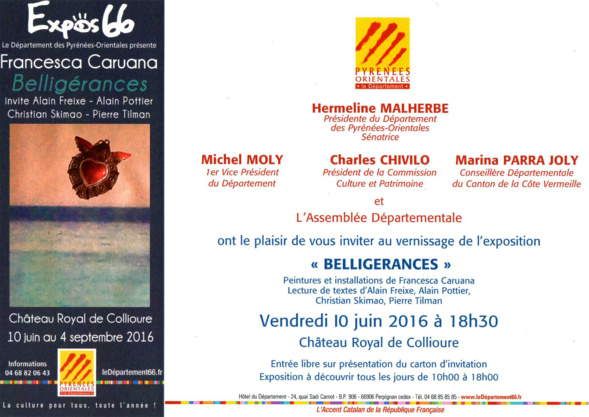 Exposition de Francesca CARUANA au Château Royal de Collioure Exposition de Francesca CARUANA au Château Royal de Collioure