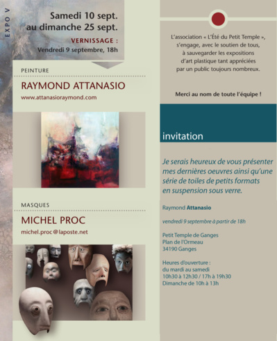 Attanasio - Exposition au Petit Temple de Ganges Attanasio - Exposition au Petit Temple de Ganges