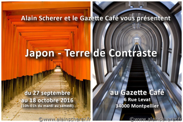 Expo-photo "Japon - Terre de contraste" au Gazette Café - Montpellier