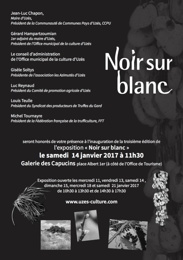 " Noir sur Blanc " à la Galerie des Capucins à UZÈS " Noir sur Blanc " à la Galerie des Capucins à UZÈS