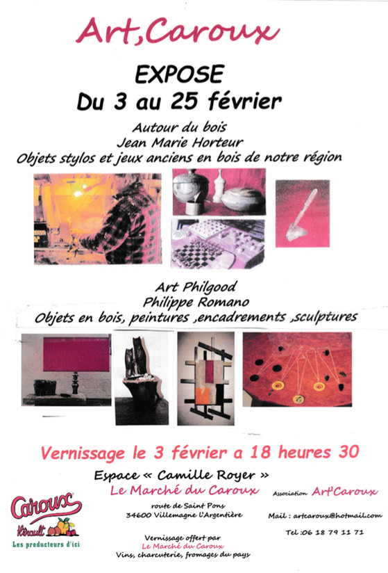 Exposition  - Art Caroux - Villemagne l'Argentière