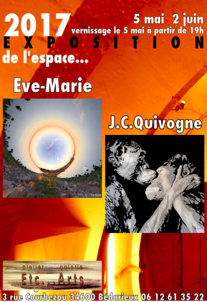 Eve-Marie et Jean Claude Quivigne  à l'atelier galerie Etc… Arts à Bédarieux