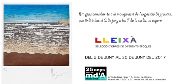 Exposició au Musée d'Art de GIRONA de Daniel LLEIXA Exposició au Musée d'Art de GIRONA de Daniel LLEIXA