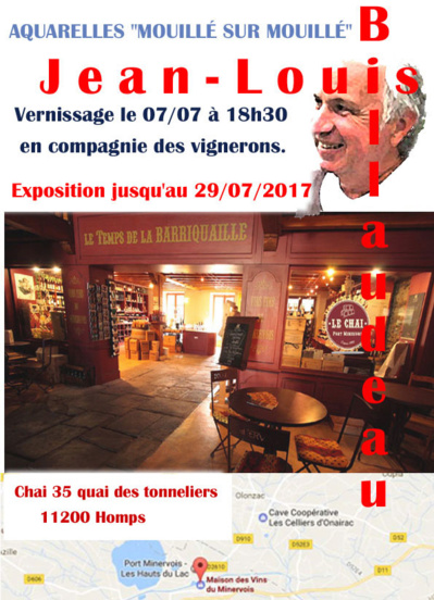 Exposition aquarelles Jean-Louis Billaudeau - Chai d'Homps - Exposition aquarelles Jean-Louis Billaudeau - Chai d'Homps -