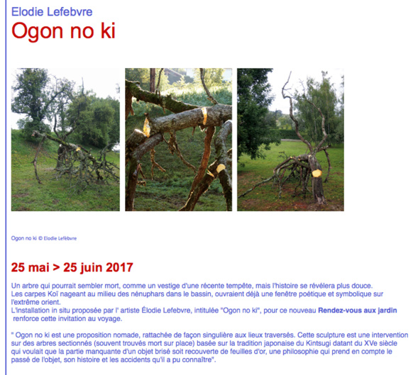 Exposition Ogon no ki – Elodie Lefebvre - Villefrance-de-Rouergue Exposition Ogon no ki – Elodie Lefebvre - Villefrance-de-Rouergue