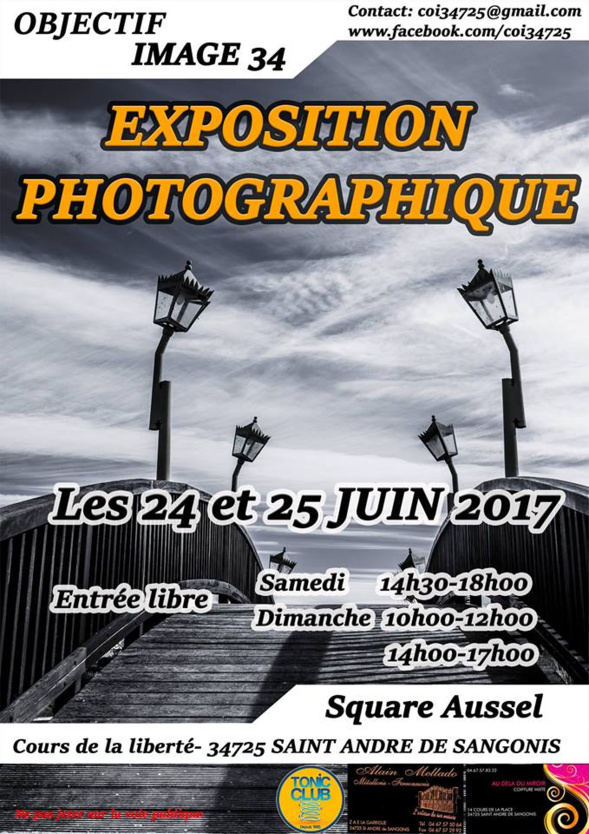 EXPO PHOTO  : " OBJECTIF IMAGE34  " à Saint André de Sangonis