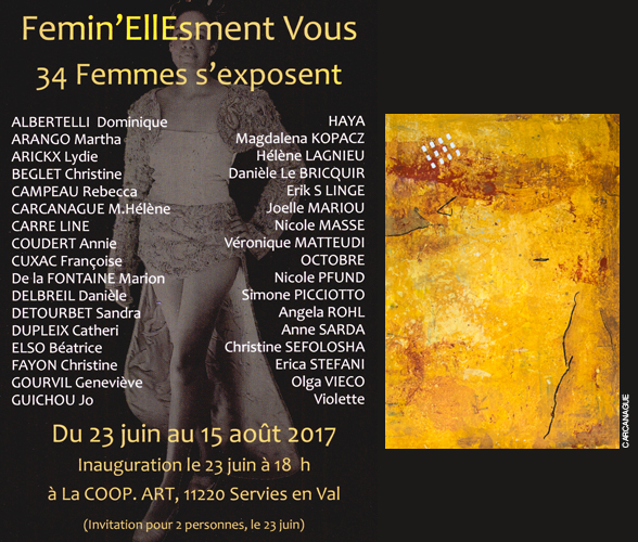 Exposition de l’été de la Coop-Art Serviès-en-Val, près de Lagrasse (11)