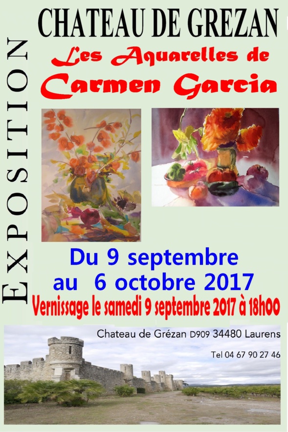 Exposition de Carmen GARCIA au Château de GRÉZAN Exposition de Carmen GARCIA au Château de GRÉZAN