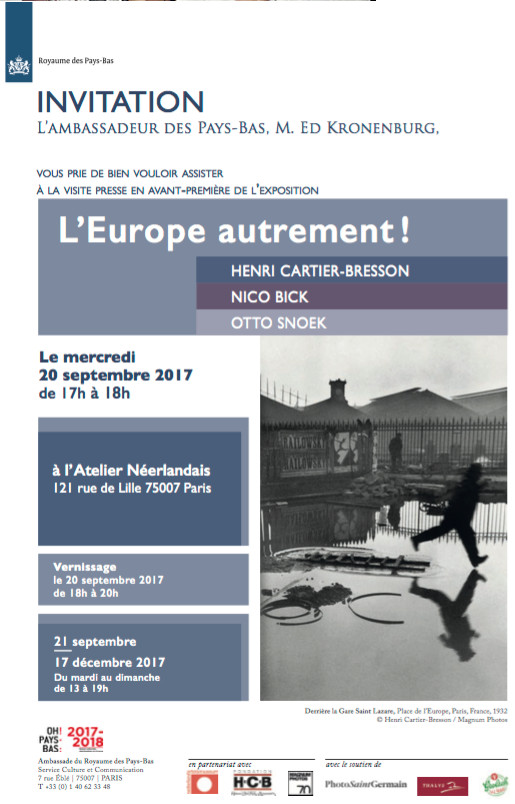 L'EUROPE AUTREMENT !  - Henri Cartier-Bresson, Nico Bick et Otto Snoek