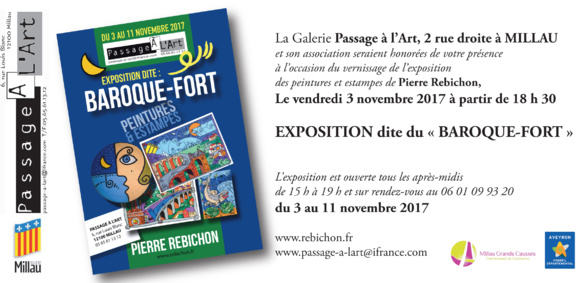 Pierre REBICHON à Passage à l'Art à MILLAU Pierre REBICHON à Passage à l'Art à MILLAU