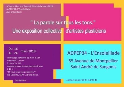 La parole sur tous les tons - Saint André de Sangonis Hérault. La parole sur tous les tons - Saint André de Sangonis Hérault.