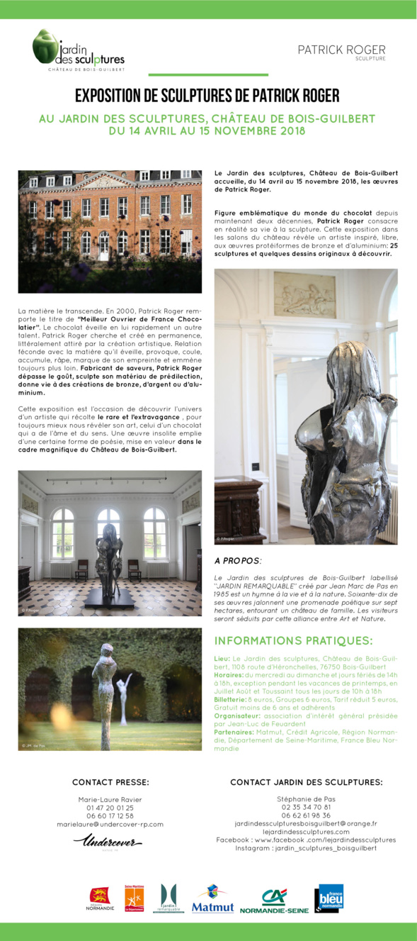 EXPOSITION DE SCULPTURES DE PATRICK ROGER AU CHATEAU DE BOIS GUILBERT EXPOSITION DE SCULPTURES DE PATRICK ROGER AU CHATEAU DE BOIS GUILBERT