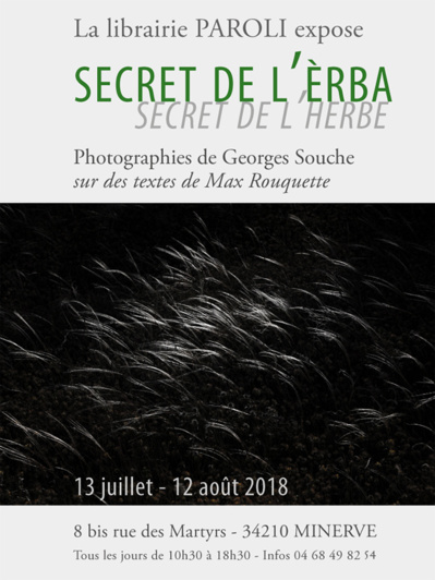"Secret de l'èrba" : photographies de Georges Souche à Minerve "Secret de l'èrba" : photographies de Georges Souche à Minerve