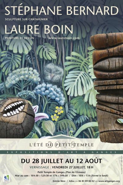 LAURE BOIN (peinture et dessin) et STÉPHANE BERNARD (sculpture sur châtaignier) LAURE BOIN (peinture et dessin) et STÉPHANE BERNARD (sculpture sur châtaignier)