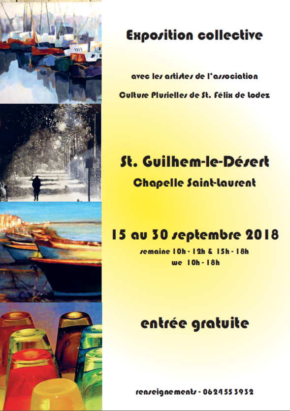 Exposition Culture Plurielles - Saint-Guilhem le Désert Exposition Culture Plurielles - Saint-Guilhem le Désert