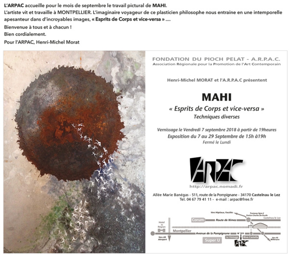 Mahi expose à l'ARPAC - Castelnau le Lez Mahi expose à l'ARPAC - Castelnau le Lez