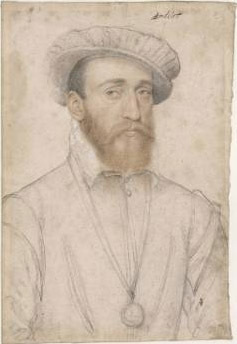François Clouet, François de Coligny, seigneur d’Andelot, vers 1555, inventaire MN-295, Chantilly, musée Condé © RMN/ René-Gabriel Ojéda