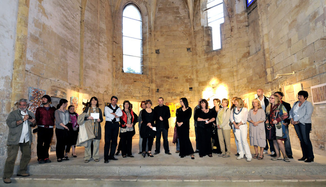 Les artistes le jour du vernissage - 15 avril 2011