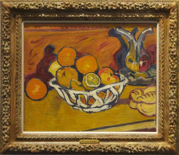 Louis Valtat - La corbeille de fruit, le panier et l'huilier (1910) © Collection particulière, Pays Bas © photo Yvan Marcou