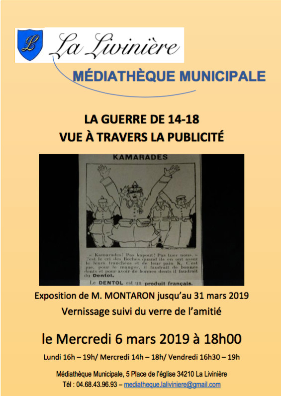 Expo à la médiathèque de La Livinière Expo à la médiathèque de La Livinière