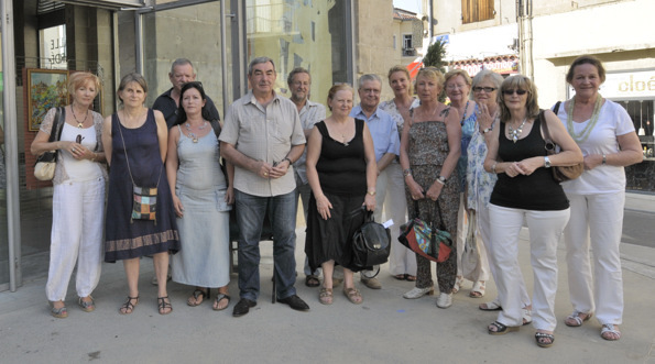 Les artistes le soir du vernissage Les artistes le soir du vernissage