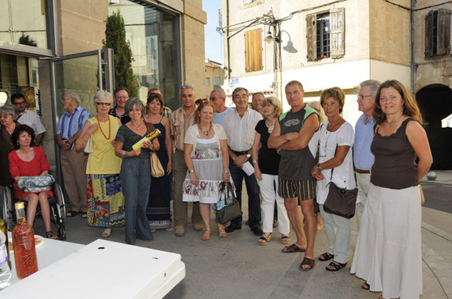 Les artistes le soir du vernissage