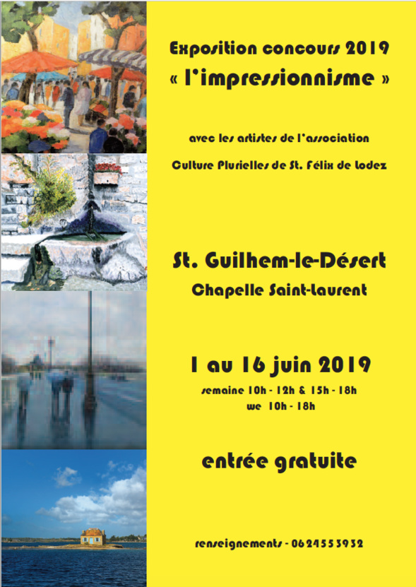 Expostion concours - Saint-Guilhem-le-Désert - Espace chapelle Saint-Laurent Expostion concours - Saint-Guilhem-le-Désert - Espace chapelle Saint-Laurent