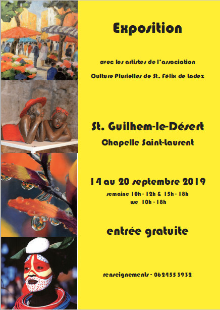 Exposition Chapelle Saint-Laurent - Saint-Guilhem-le-Désert Exposition Chapelle Saint-Laurent - Saint-Guilhem-le-Désert