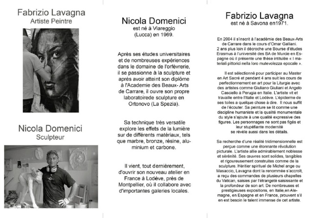 Fabrizio Lavagna et Nicolas Domenici exposent