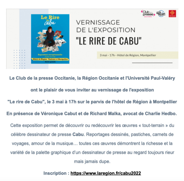 Club de la presse Occitanie - "Le rire de Cabu" - Montpellier