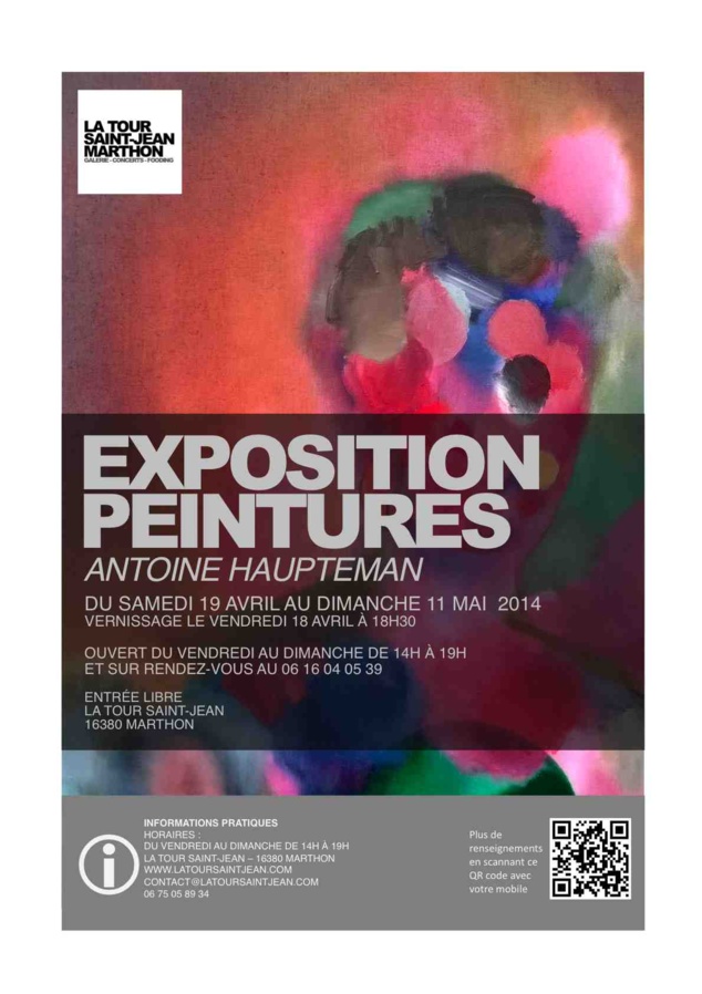Antoine Haupteman expose à Marthon (16380) Antoine Haupteman expose à Marthon (16380)
