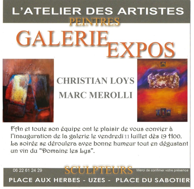 L'Atelier des artistes à Uzes L'Atelier des artistes à Uzes