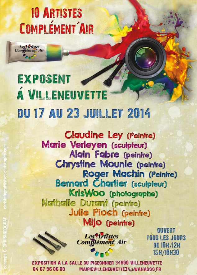 10 artistes "Complément'Air" exposent à Villeneuvette 10 artistes "Complément'Air" exposent à Villeneuvette