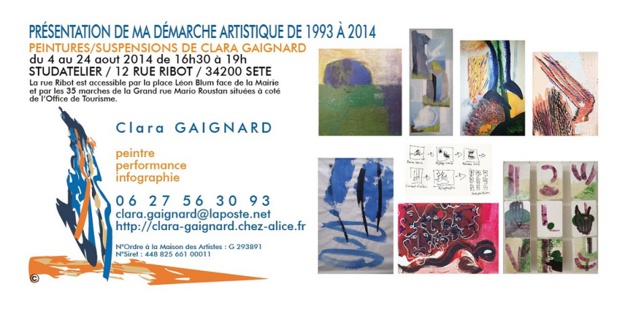 Clara Gaignard expose à Sète Clara Gaignard expose à Sète