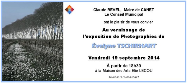 Evelyne Tschirhart expose ses photographies à Canet Evelyne Tschirhart expose ses photographies à Canet