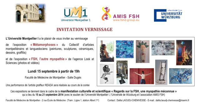 Exposition collective dans la salle Dugès de la Faculté de Médecine de Montpellier. Exposition collective dans la salle Dugès de la Faculté de Médecine de Montpellier.