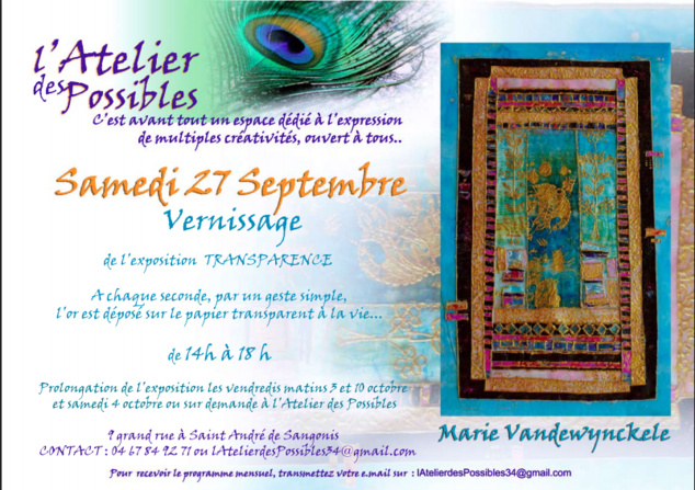 Marie Vandewynckele expose à Saint-André-de-Sangonis Marie Vandewynckele expose à Saint-André-de-Sangonis