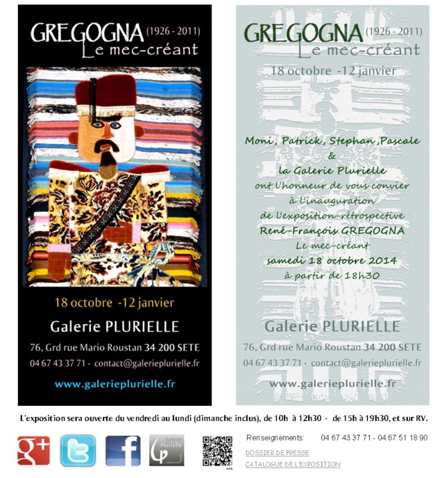 René-François Gregogna expose à Sète René-François Gregogna expose à Sète