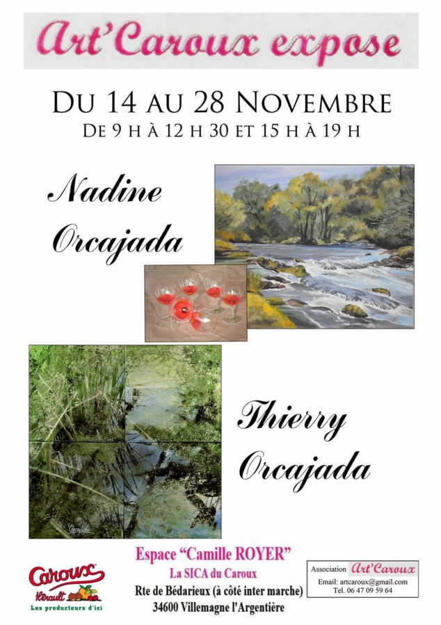 Nadine et Thierry Orcajada exposent à Art'Caroux Nadine et Thierry Orcajada exposent à Art'Caroux