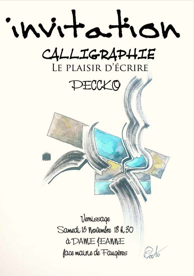 Calligraphie - Le plaisir d'écrire à Faugère Calligraphie - Le plaisir d'écrire à Faugère
