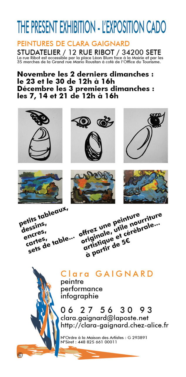 Clara Gaignard expose à Sète Clara Gaignard expose à Sète