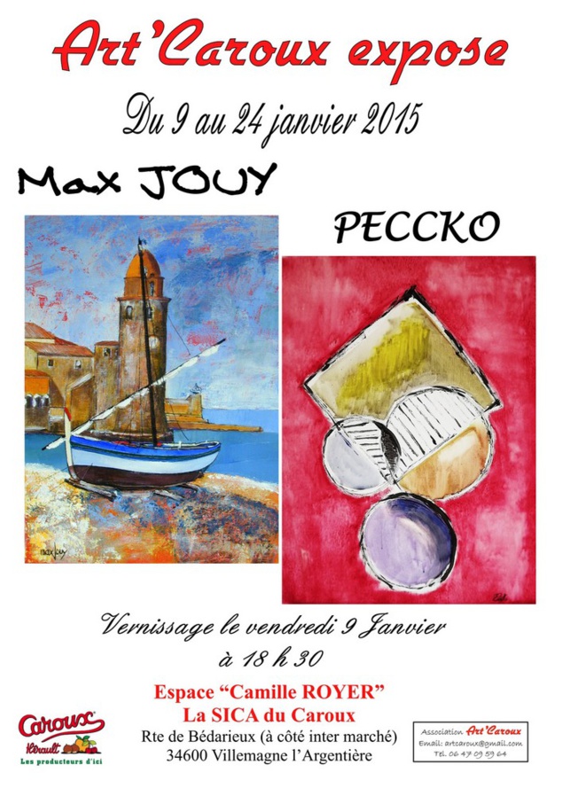 Max Jouy & Peccko exposent à Art'Caroux Max Jouy & Peccko exposent à Art'Caroux