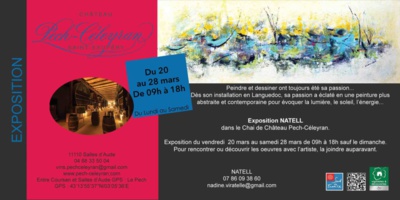 NATELL expose au Château Pech de Céleyran (11110 Salles-d'Aude) NATELL expose au Château Pech de Céleyran (11110 Salles-d'Aude)
