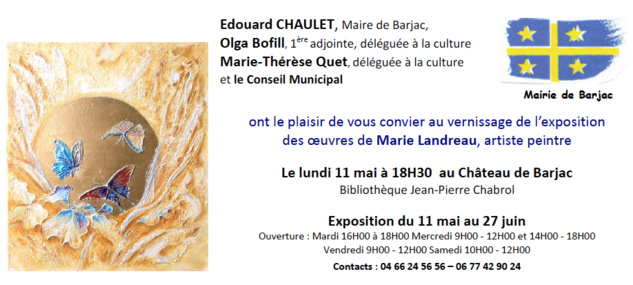 Marie Landreau expose au Château de Barjac Marie Landreau expose au Château de Barjac