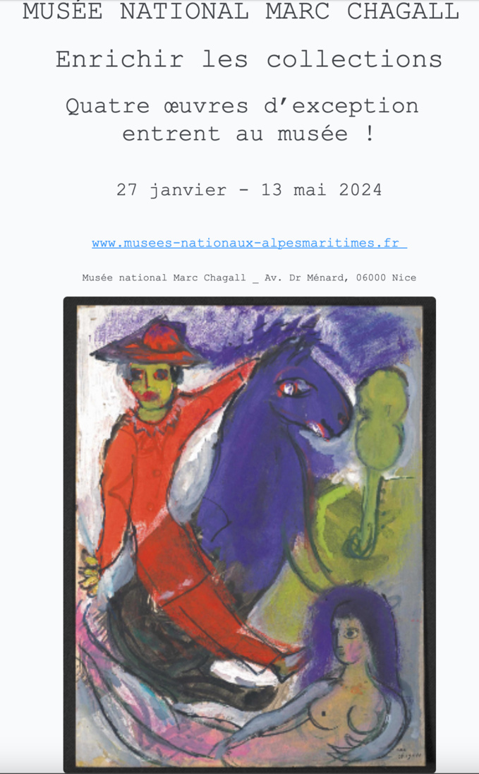 Musée Chagall : nouvelles acquisitions remarquables - Nice