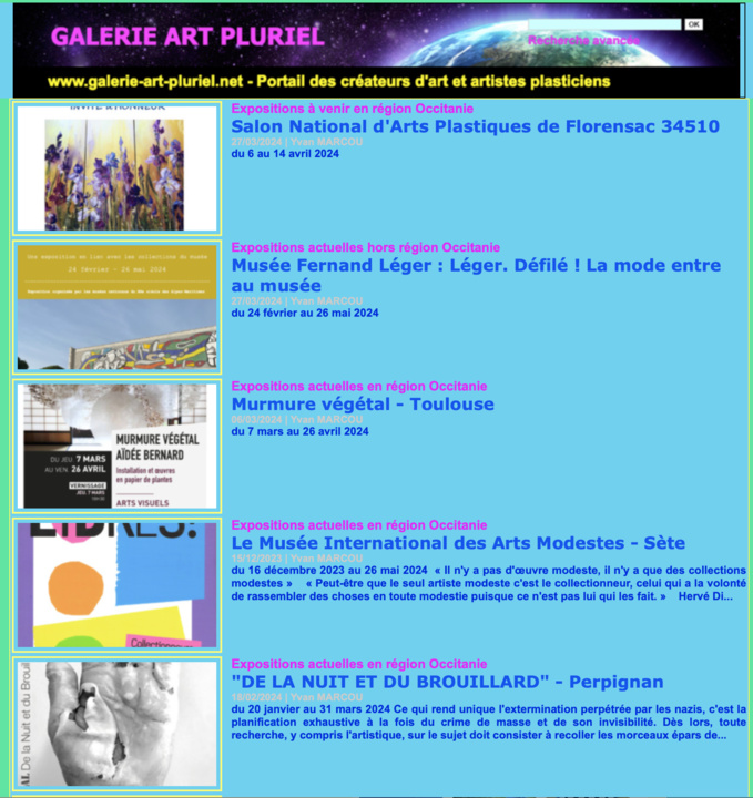 Newsletter Galerie Art Pluriel