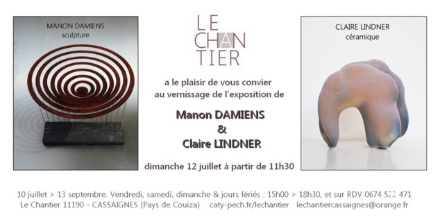 Manon DAMIENS (sculpture), et Claire LINDNER (céramique) Manon DAMIENS (sculpture), et Claire LINDNER (céramique)