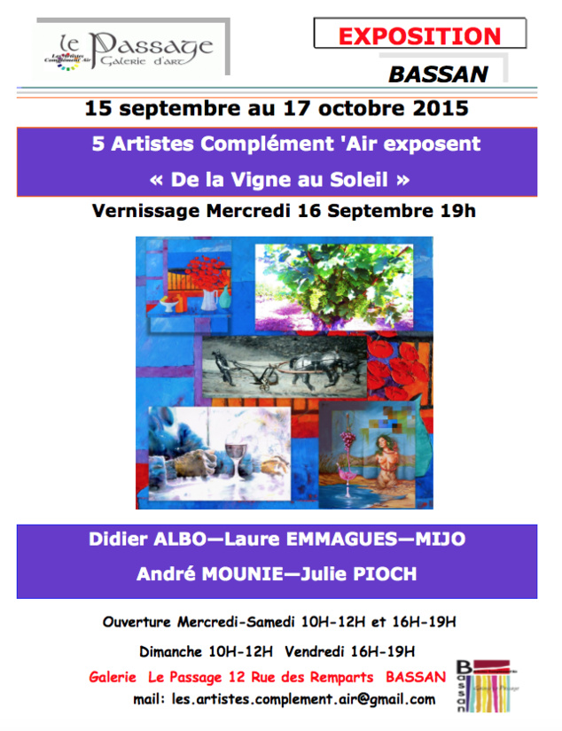Les Artistes Complément'Air à Bassan Les Artistes Complément'Air à Bassan